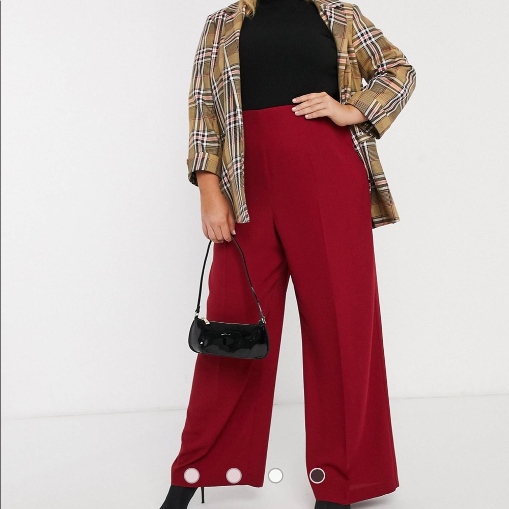 ASOS design Curve wide leg pants.